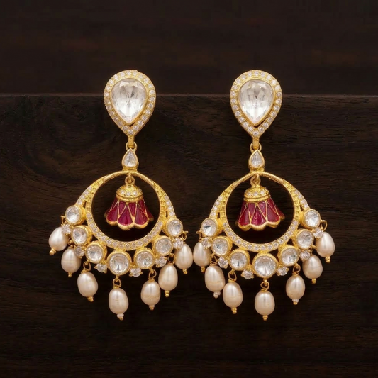 Riti Moissanite Chandbali
