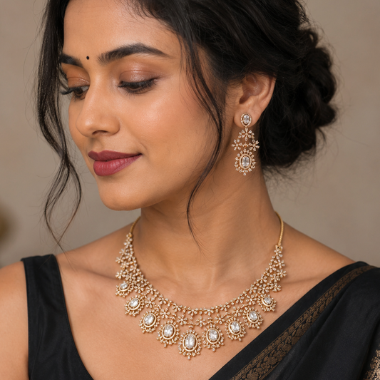 Shristi CZ Necklace & Earrings set