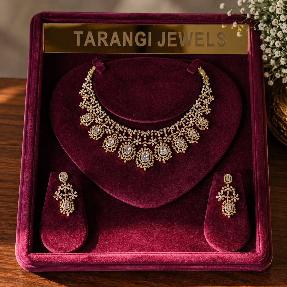 Shristi CZ Necklace & Earrings set