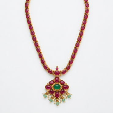 Diya Traditional Addigai & Earrings Set