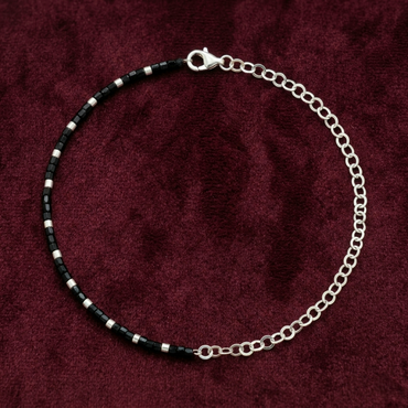 Boho Black Single Leg Anklet