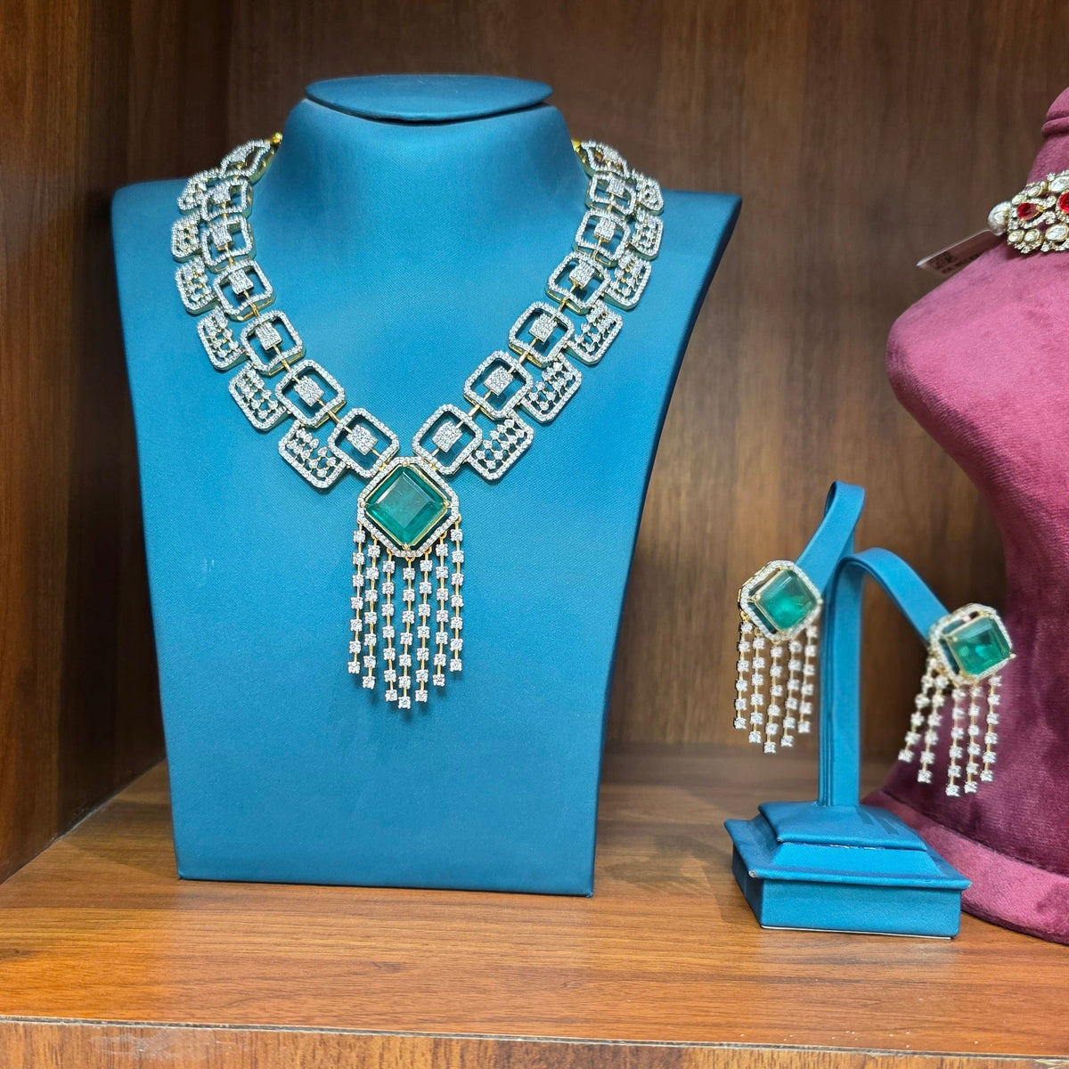 Amaraa CZ Necklace & Earrings Set