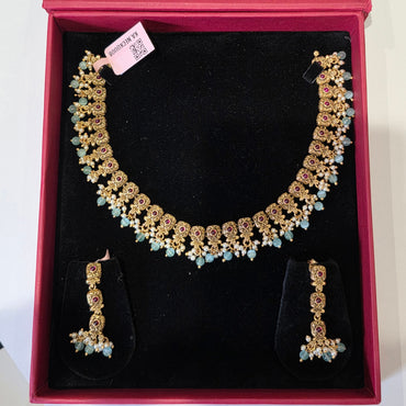 Mritya Temple Necklace & Earrings Set