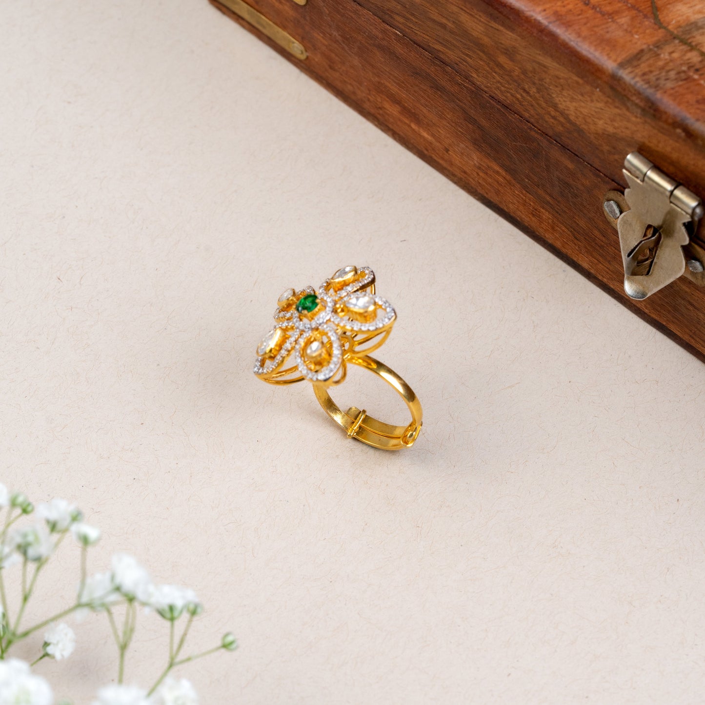 Aadhira Moissanite Ring