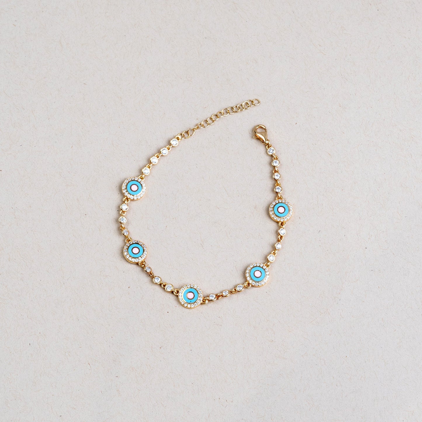 Evil Eye Glow Bracelet (Pink)