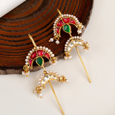 Crescent Moon Needle Earcuff