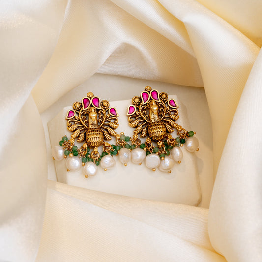 Mayura Temple Earrings
