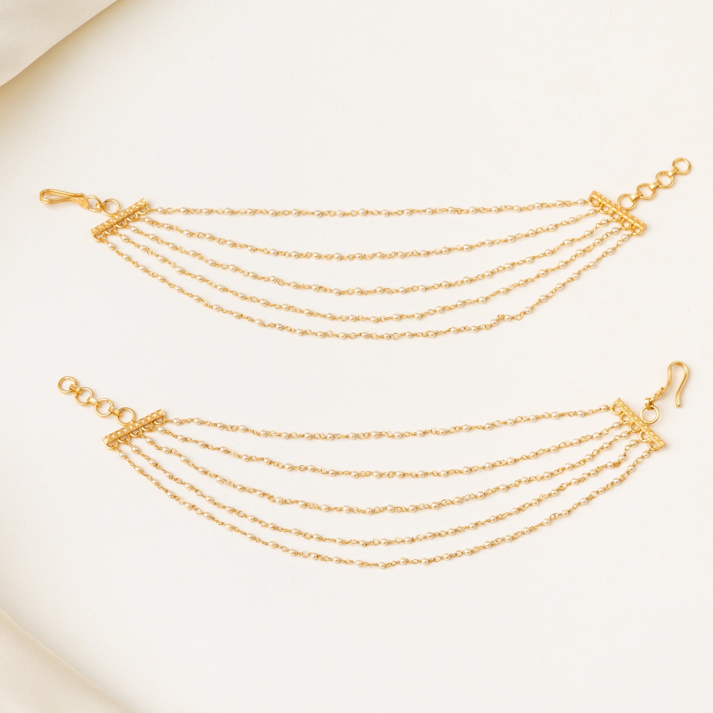 Ratna Five Layer Pearl Earchain