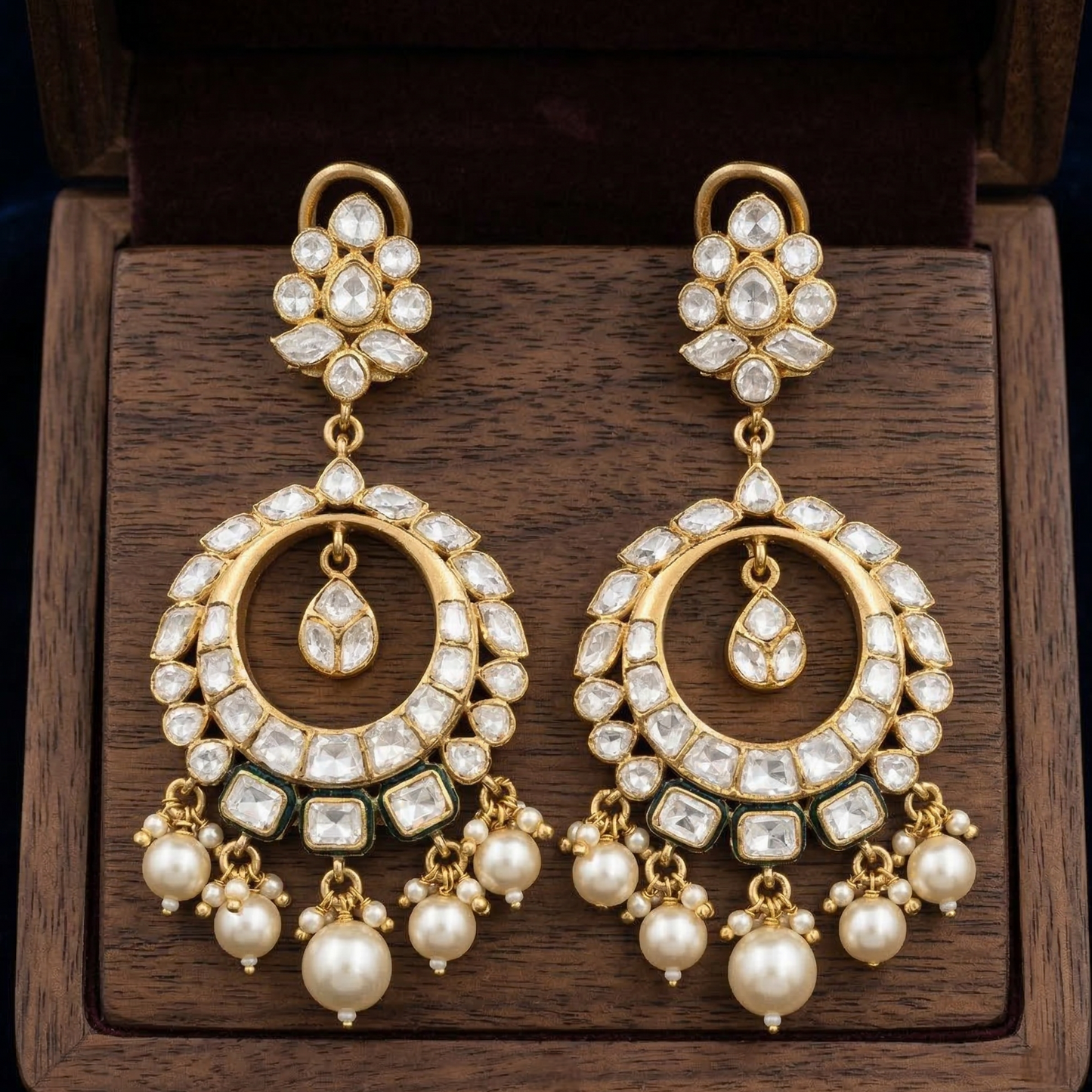 Vartula Moissanite Chandbali