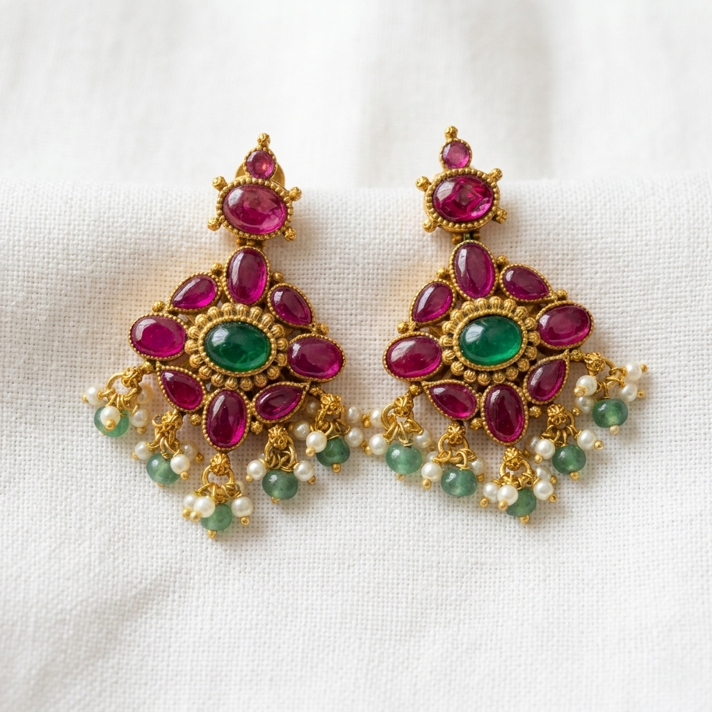 Diya Kundan Earrings