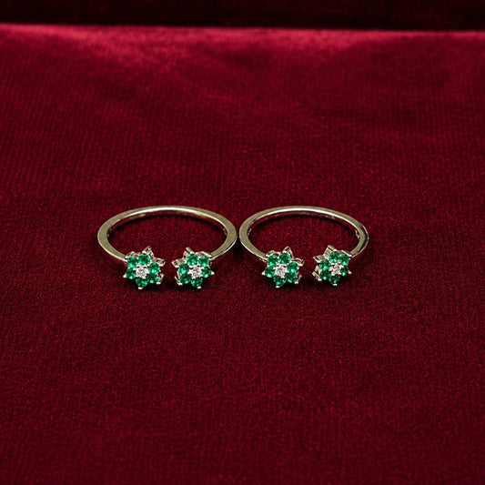 Green Stone Flower Toering
