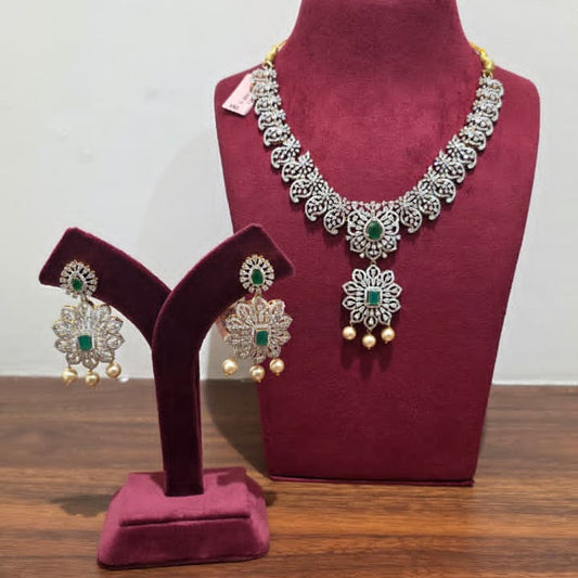 Mahi CZ Necklace & Earrings set