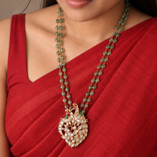 Dwiyura Kundan Long Necklace
