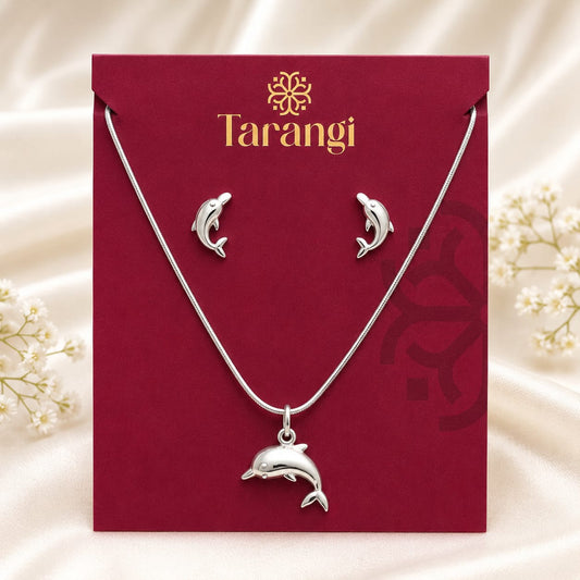 Dolphin Chain & Earrings Set