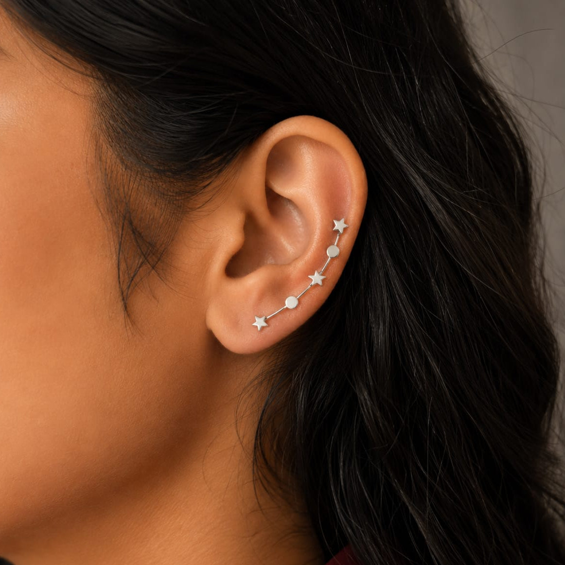 Star Moon Earcuff