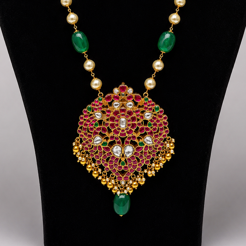 Rajnika Kundan Long Necklace