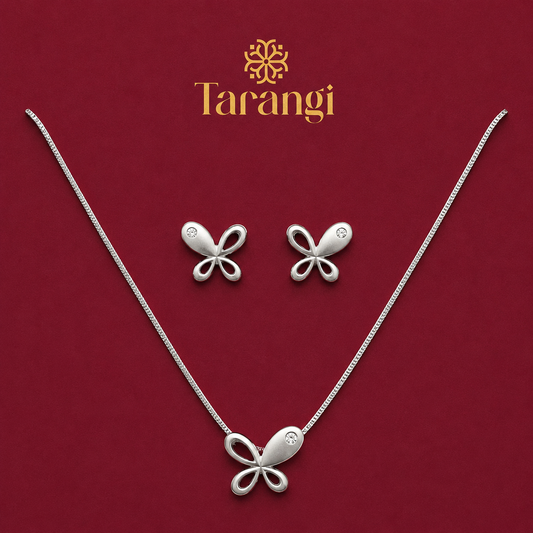 Butterfly Chain & Earrings set