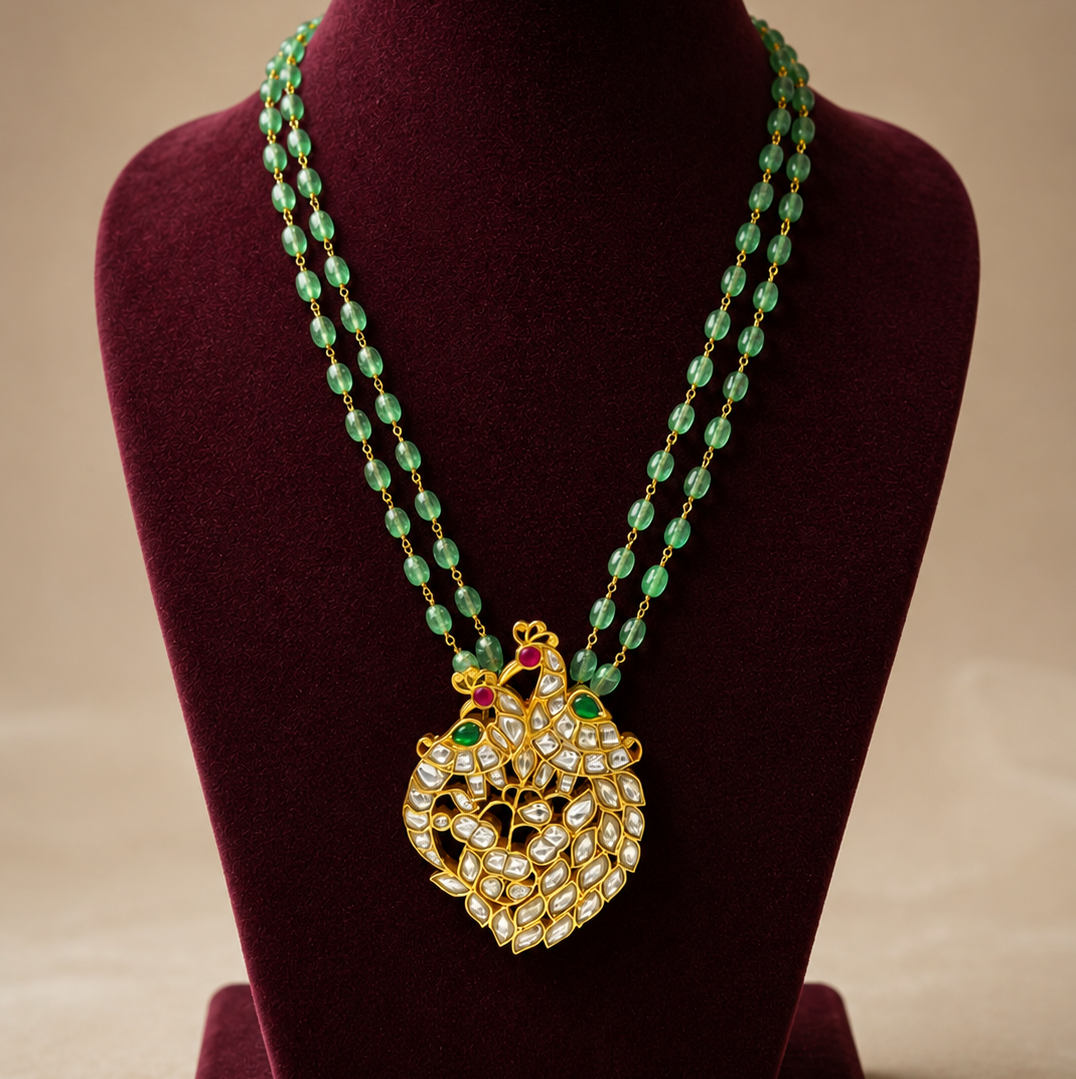 Dwiyura Kundan Long Necklace