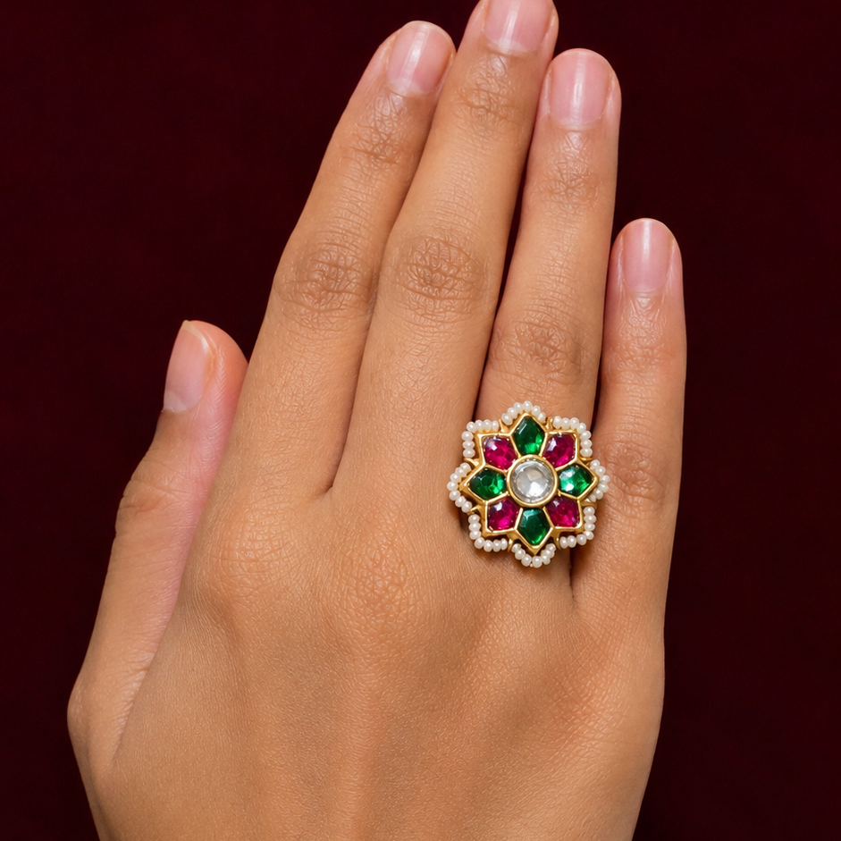 Tanika Kundan Ring