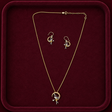 Tinker Bell Chain & Earrings set