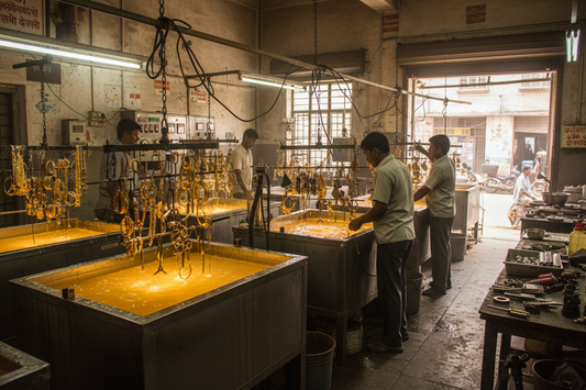 How gold plating is done on Silver Jewellery?