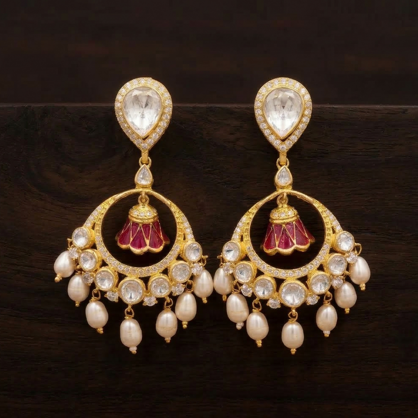 Riti Moissanite Chandbali