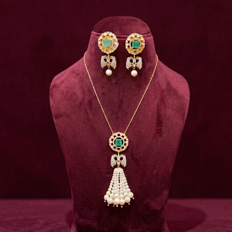 Patatrika Long Necklace & Earrings Set