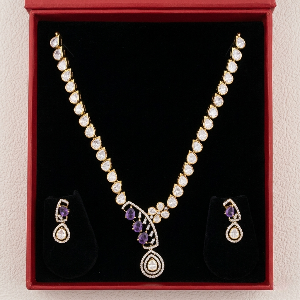 Maarya Victorian Necklace & Earrings Set