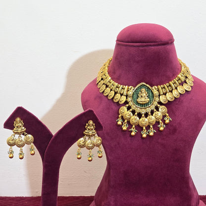 Anugraha Temple Necklace & Earrings Set