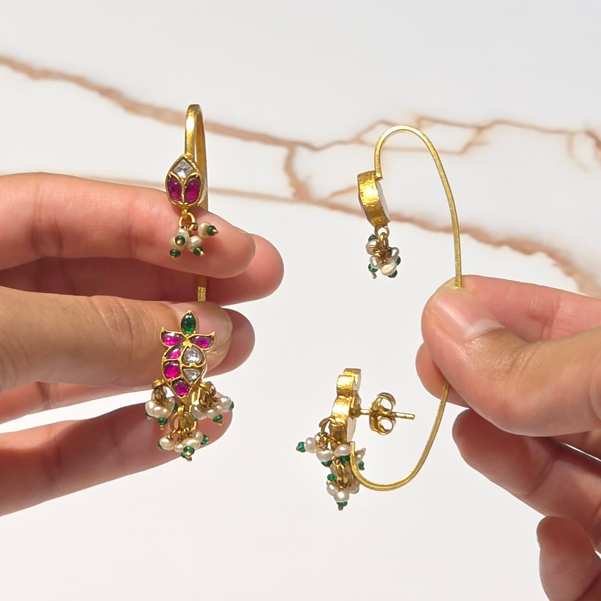 Hijasvi Bugadi Attached Earrings