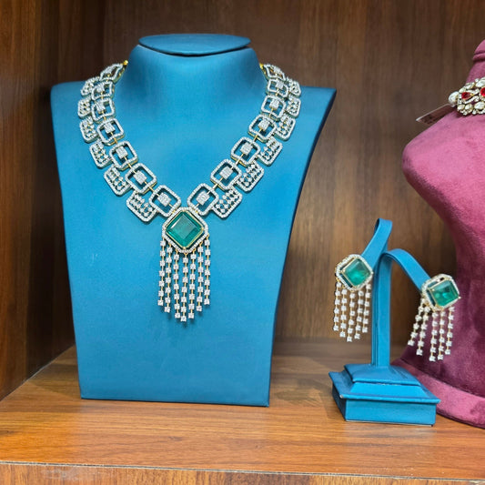 Amaraa CZ Necklace & Earrings Set