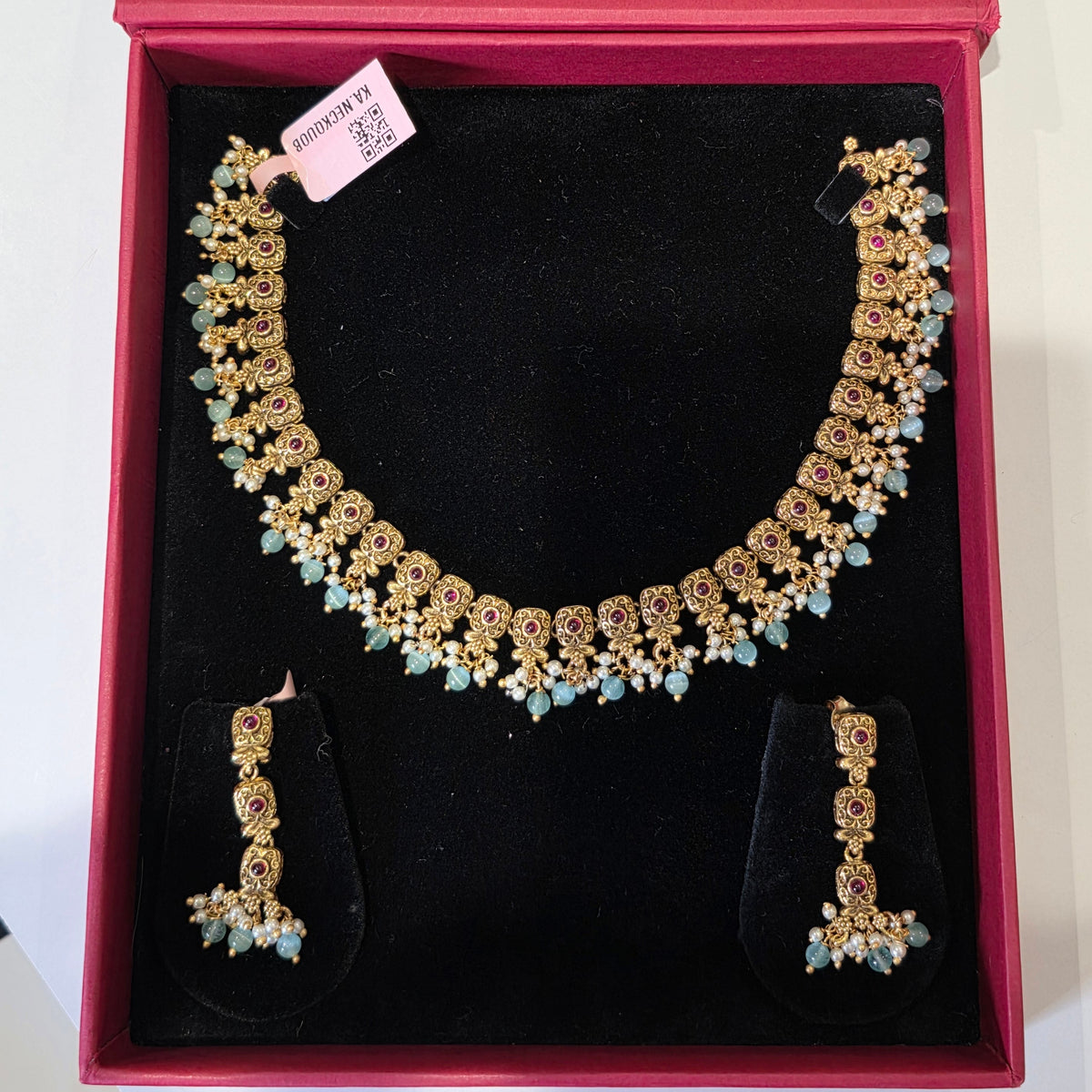Mritya Temple Necklace & Earrings Set