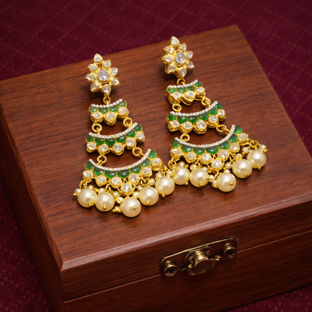 Ishaaya Moissanite Chandbali