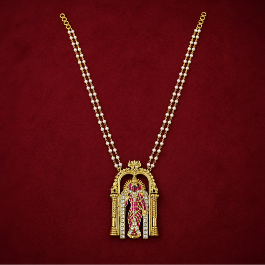 Goddess Meenakshi Pearl Chain