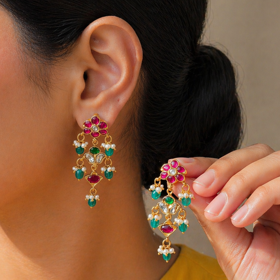 Mandira Kundan Earrings