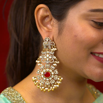 Elephant Victorian Statement Earrings