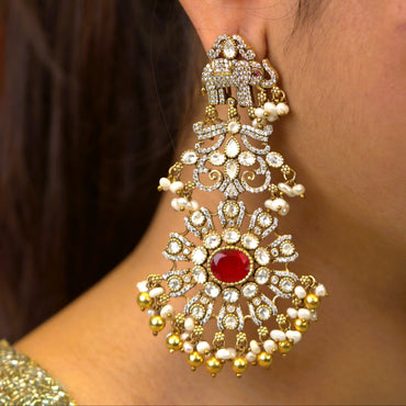 Elephant Victorian Statement Earrings