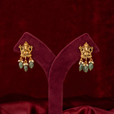 Avigna Lord Ganesha Pearl Choker & Earrings Set