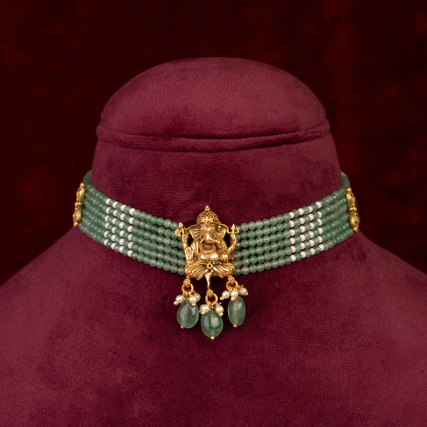 Eshaan Lord Ganesha Choker & Earrings Set