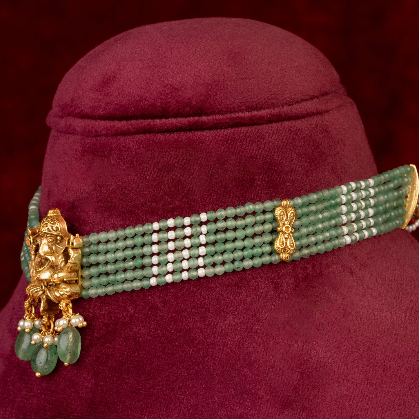 Eshaan Lord Ganesha Choker & Earrings Set