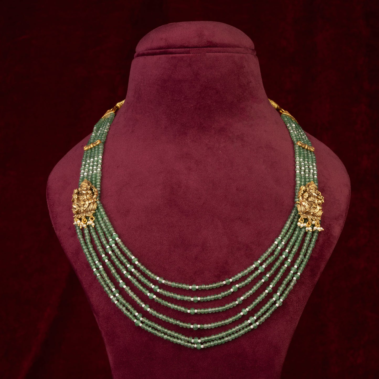 Skandh Lord Ganesha Long Necklace & Earrings Set