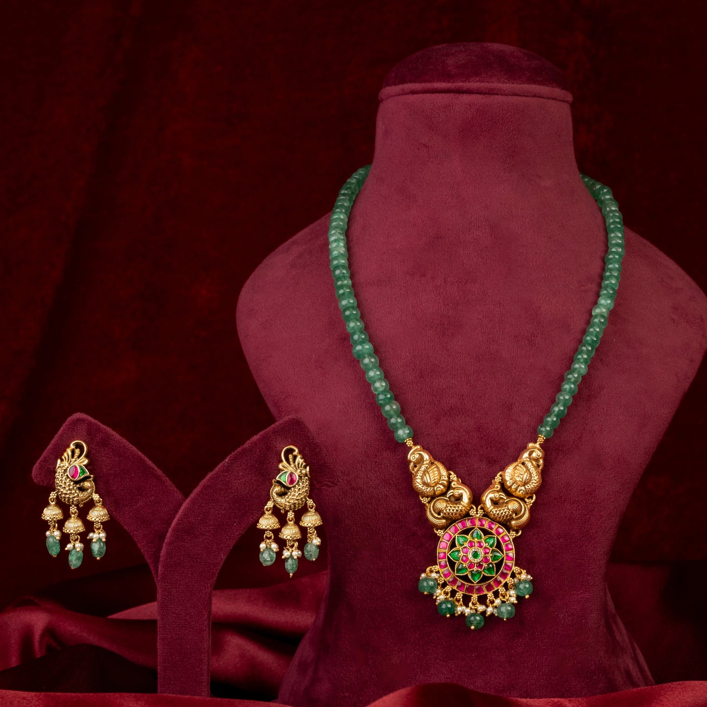 Aakriti Long Necklace & Earrings Set