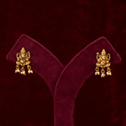 Skandh Lord Ganesha Long Necklace & Earrings Set