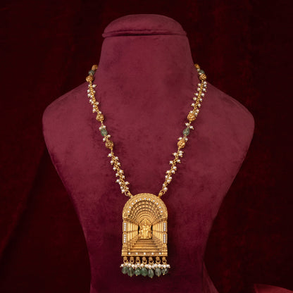 Nivara Lord Ganesha 3D Long Necklace