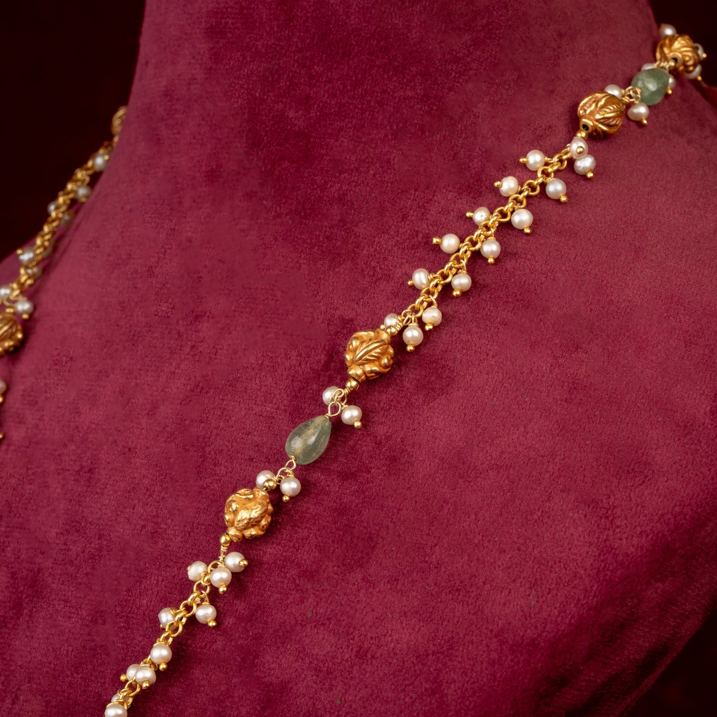 Nivara Lord Ganesha 3D Long Necklace