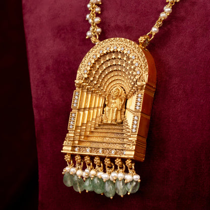 Nivara Lord Ganesha 3D Long Necklace