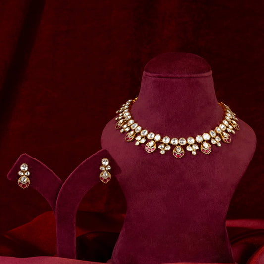 Tralika Moissanite Necklace & Earrings Set