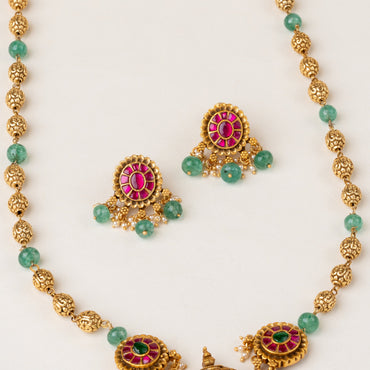 Lord Vishnu Necklace & Earrings Set