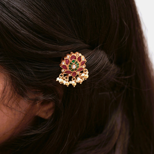 Lotus Swaya Hairpin + Pendant