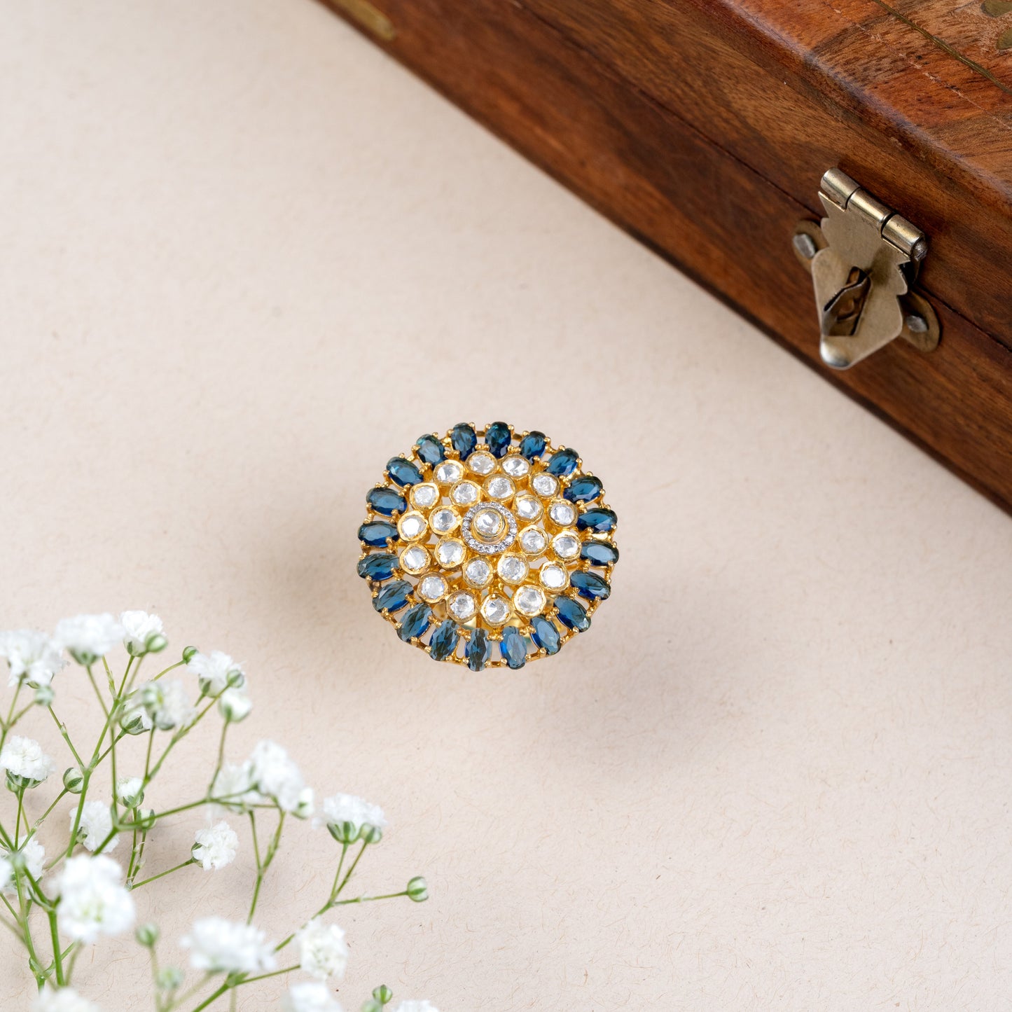 Ishita Moissanite Cocktail Ring